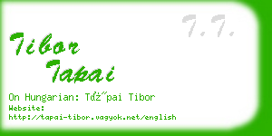tibor tapai business card